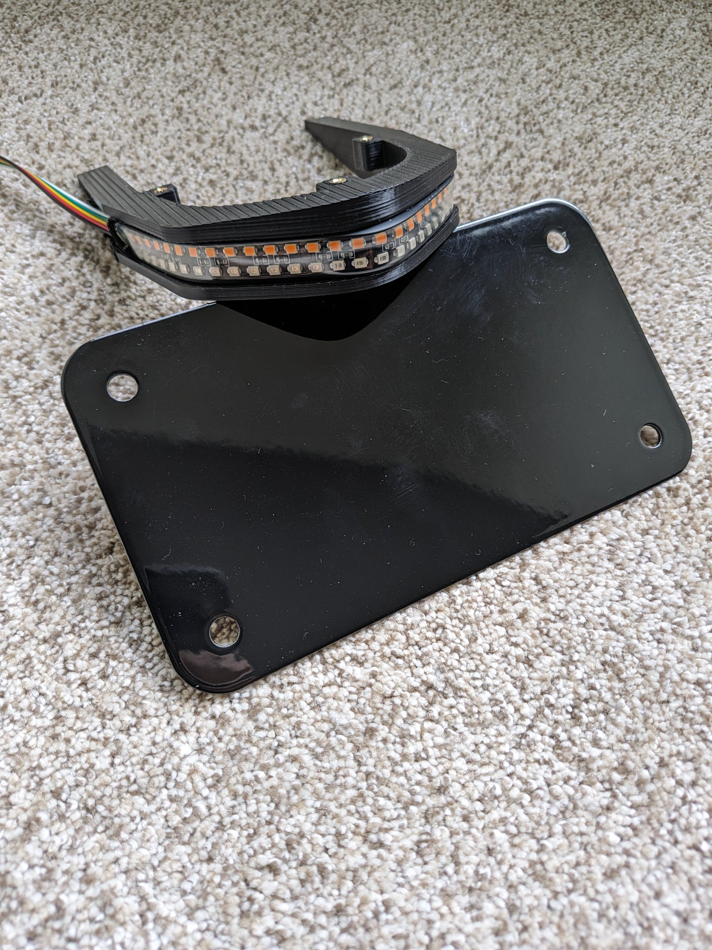 plate mount for entire back of plate coverage.