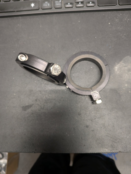 TKO clamps shock tube headlight mounts 2- 2 1/4 inch  (Specific for Moto fork tubes.)